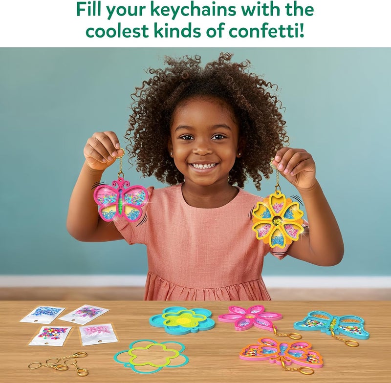 Skillmatics Art & Craft Activity - Shake-its, DIY Glitter Craft Kit with Keychains, Fun & Creative Travel Toys, Party Favors & Birthday Gifts for Girls & Boys Ages 4, 5, 6, 7, 8, 9 - Image 2